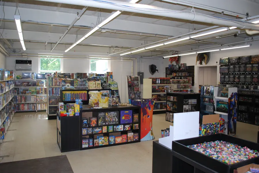 Interior gaming and retail space at The Portal in Manchester